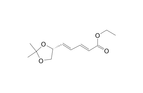(2E,4E,4'R)Ethyl-5-(2',2'-dimethyl- 1',3'dioxolan-4'-yl)-penta-2,4-dienoate