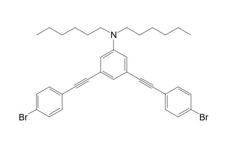 3,5-bis[2-(4-bromophenyl)ethynyl]-N,N-dihexyl-aniline