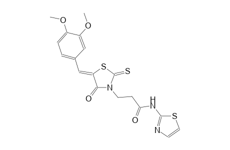 3-thiazolidinepropanamide, 5-[(3,4-dimethoxyphenyl)methylene]-4-oxo-N-(2-thiazolyl)-2-thioxo-, (5Z)-