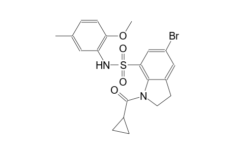 1H-indole-7-sulfonamide, 5-bromo-1-(cyclopropylcarbonyl)-2,3-dihydro-N-(2-methoxy-5-methylphenyl)-