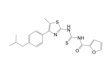 N-(2-furoyl)-N'-[4-(4-isobutylphenyl)-5-methyl-1,3-thiazol-2-yl]thiourea