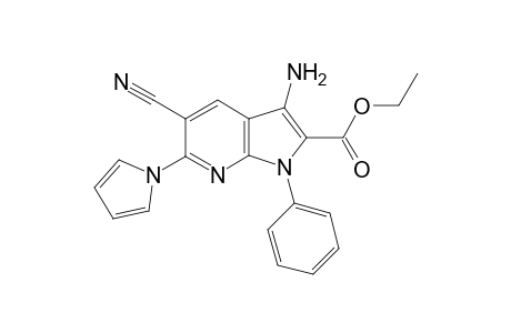 Ethyl 3-amino-5-cyano-1-phenyl-6-(1H-1-pyrrolyl)-1H-pyrrolo[2,3-b]pyridine-2-carboxylate