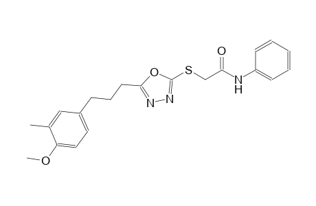 2-({5-[3-(4-methoxy-3-methylphenyl)propyl]-1,3,4-oxadiazol-2-yl}sulfanyl)-N-phenylacetamide