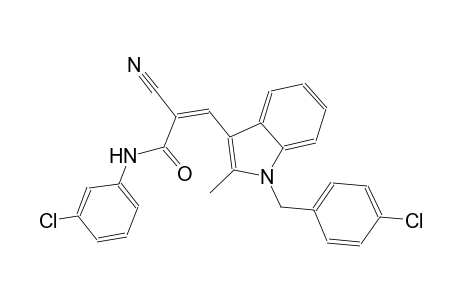 (2Z)-3-[1-(4-chlorobenzyl)-2-methyl-1H-indol-3-yl]-N-(3-chlorophenyl)-2-cyano-2-propenamide