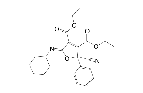 Diethyl 5-(cyclohexylimino)-2-cyano-2-phenyl-2,5-dihydro-3,4-furandicarboxylate