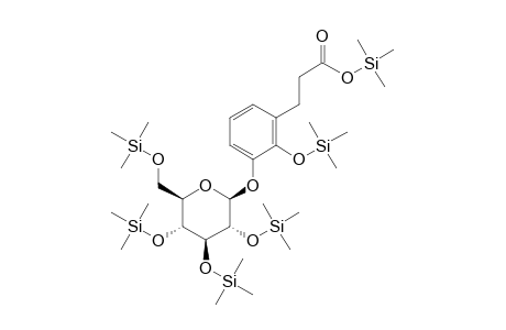 Benzenepropanoic acid, 3-(.beta.-D-glucopyranosyloxy)-, 2-hydroxy, 6tms derivative