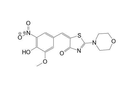 (5E)-5-(4-hydroxy-3-methoxy-5-nitrobenzylidene)-2-(4-morpholinyl)-1,3-thiazol-4(5H)-one