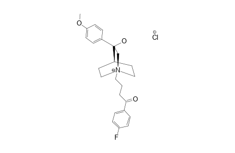 3-PARA-METHOXYPHENYL-3-HYDROXY-N-(4'-PARA-FLUOROPHENYL-4'-OXOBUTYL)-QUINUClIDINIUM_CHLORIDE