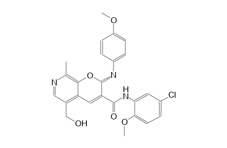 2H-pyrano[2,3-c]pyridine-3-carboxamide, N-(5-chloro-2-methoxyphenyl)-5-(hydroxymethyl)-2-[(4-methoxyphenyl)imino]-8-methyl-, (2Z)-