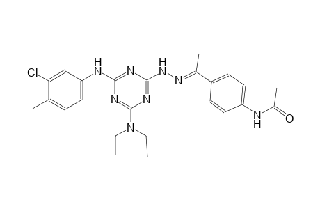 acetamide, N-[4-[(1E)-1-[2-[4-[(3-chloro-4-methylphenyl)amino]-6-(diethylamino)-1,3,5-triazin-2-yl]hydrazono]ethyl]phenyl]-