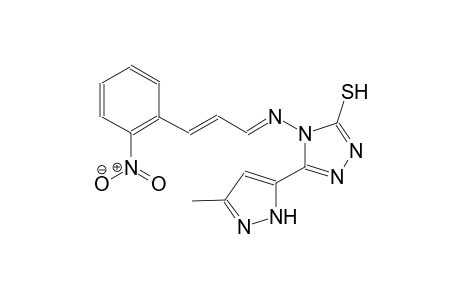 5-(3-methyl-1H-pyrazol-5-yl)-4-{[(E,2E)-3-(2-nitrophenyl)-2-propenylidene]amino}-4H-1,2,4-triazole-3-thiol