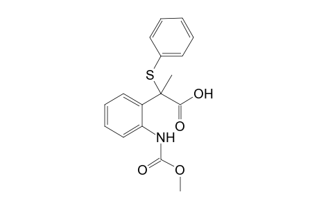 2-[2-(carbomethoxyamino)phenyl]-2-(phenylthio)propionic acid