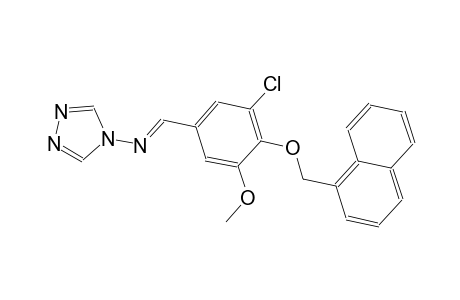 N-{(E)-[3-chloro-5-methoxy-4-(1-naphthylmethoxy)phenyl]methylidene}-4H-1,2,4-triazol-4-amine
