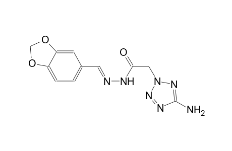 2-(5-amino-2H-tetraazol-2-yl)-N'-[(E)-1,3-benzodioxol-5-ylmethylidene]acetohydrazide