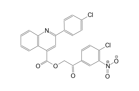 4-quinolinecarboxylic acid, 2-(4-chlorophenyl)-, 2-(4-chloro-3-nitrophenyl)-2-oxoethyl ester