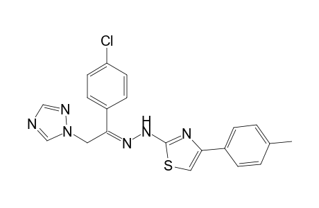 N-[(E)-[1-(4-chlorophenyl)-2-(1,2,4-triazol-1-yl)ethylidene]amino]-4-(4-methylphenyl)-1,3-thiazol-2-amine