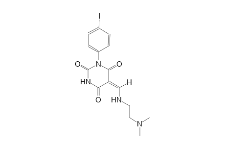 (5E)-5-({[2-(dimethylamino)ethyl]amino}methylene)-1-(4-iodophenyl)-2,4,6(1H,3H,5H)-pyrimidinetrione
