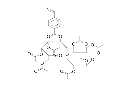 METHYL 2,4,6-TRI-O-ACETYL-3-[2-O-(4-CYANOBENZOYL)-3,4,6-TRI-O-ACETYL-BETA-D-GALACTOPYRANOSYL]-BETA-D-GALACTOPYRANOSIDE