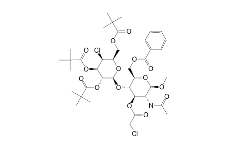 #21;METHYL-2-ACETAMIDO-6-O-BENZOYL-3-O-CHLOROACETYL-4-O-(4-CHLORO-4-DEOXY-2,3,6-TRI-O-PIVALOYL-BETA-D-GALACTOPYRANOSYL)-2-DEOXY-BETA-D-GLUCOPYRANOSIDE