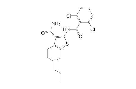2-[(2,6-dichlorobenzoyl)amino]-6-propyl-4,5,6,7-tetrahydro-1-benzothiophene-3-carboxamide