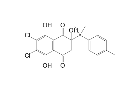 6,7-Dichloro-2,5,8-trihydroxy-2-(.alpha.,.alpha.,4-trimethylbenzyl)-2,3-dihydro-1,4-naphthoquinone
