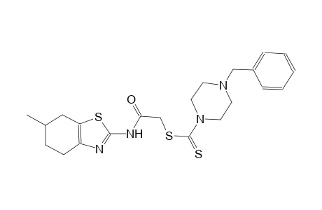 2-[(6-methyl-4,5,6,7-tetrahydro-1,3-benzothiazol-2-yl)amino]-2-oxoethyl 4-benzyl-1-piperazinecarbodithioate