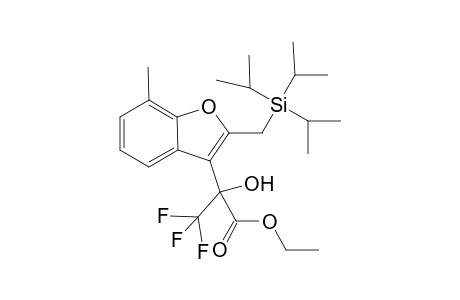2-(Triisopropylsilylmethyl)-3-(1-hydroxy-1-ethoxycarbonyl-2,2,2-trifluoroethyl)-7-methylbenzofuran