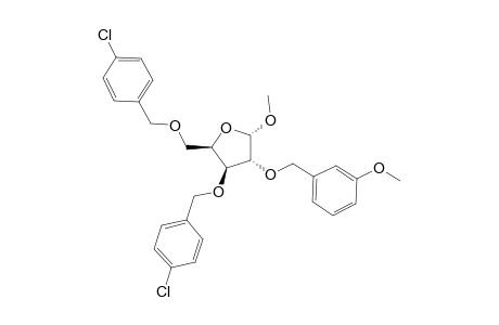 .alpha.-D-Xylofuranoside, methyl 3,5-bis-O-[(4-chlorophenyl)methyl]-2-O-[(3-methoxyphenyl)methyl]-
