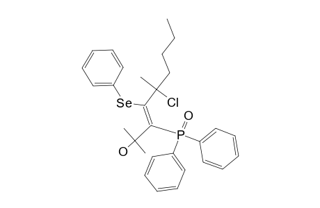 (3E)-5-CHLORO-3-DIPHENYLPHOSPHINOYL-2,5-DIMETHYL-4-PHENYLSELENENYL-NON-3-EN-2-OL