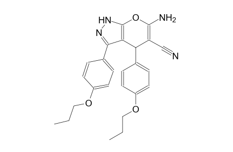 6-amino-3,4-bis(4-propoxyphenyl)-1,4-dihydropyrano[2,3-c]pyrazole-5-carbonitrile