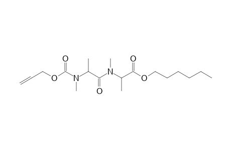 Alanylalanine, N,N'-dimethyl-N'-allyloxycarbonyl-, hexyl ester