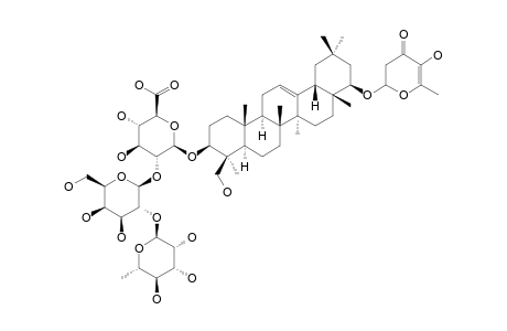 #1;CHROMOSAPONIN-I;3-O-[ALPHA-L-RHAMNOPYRANOSYL-(1->2)-BETA-D-GALACTOPYRANOSYL-(1->2)-BETA-D-GLUCURONOPYRANOSIDE-22-O-[3'-HYDROXY-2'-METHYL-5',6'-DIHYDRO-4'-PY