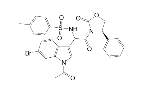 (4"'R)-1-Acetyl-6-bromo-3-(1'-[{(4-methylphenyl)sulfonyl}amino]-2'-oxo-2'-(2"'-oxo-4"'-phenyl-3"',1"'-oxazolidinyl}ethyl)indole
