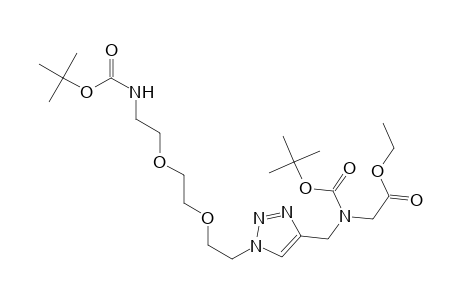 N-[N1-(8-tert-Butoxycarbonylamino-3,6-dioxaoct-1-yl)-1,2,3-triazol-4-yl-methyl]-N-[tert-butoxycarbonyl]glycine ethyl ester