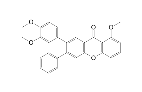 7-(3,4-Dimethoxyphenyl)-1-methoxy-6-phenyl-9H-xanthen-9-one