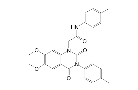 2-(6,7-dimethoxy-3-(4-methylphenyl)-2,4-dioxo-3,4-dihydro-1(2H)-quinazolinyl)-N-(4-methylphenyl)acetamide
