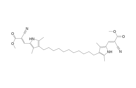 1,11-bis[5(E)-[2-cyano-2-(methoxycarbonyl)vinyl]-2,4-dimethylpyrrol-3-yl]undecane