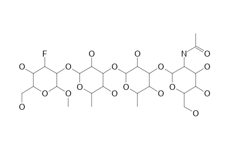 METHYL-(2-ACETAMIDO-2-DEOXY-ALPHA-D-GLUCOPYRANOSYL)-(1->3)-ALPHA-L-RHAMNOPYRANOSYL-(1->3)-ALPHA-L-RHAMNOPYRANOSYL-(1->2)-3-DEOXY-3-FLUORO-A