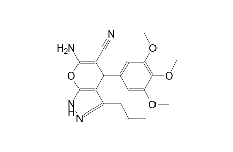 6-amino-3-propyl-4-(3,4,5-trimethoxyphenyl)-1,4-dihydropyrano[2,3-c]pyrazole-5-carbonitrile