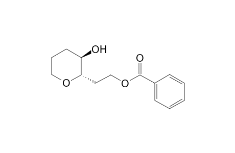 2-[(2S,3R)-3-hydroxyoxan-2-yl]ethyl benzoate
