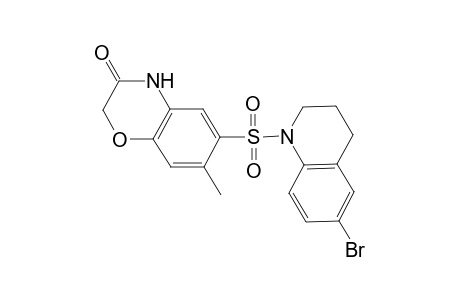 2H-1,4-Benzoxazin-3(4H)-one, 6-[[6-bromo-3,4-dihydro-1(2H)-quinolinyl]sulfonyl]-7-methyl-