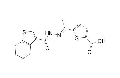 5-[(1E)-N-(4,5,6,7-tetrahydro-1-benzothien-3-ylcarbonyl)ethanehydrazonoyl]-2-thiophenecarboxylic acid