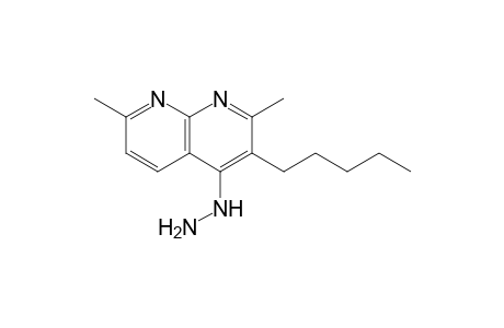 1,8-Naphthyridine, 4-hydrazino-2,7-dimethyl-3-pentyl-