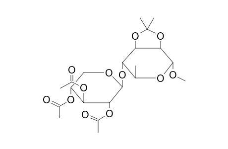 METHYL 2,3-O-ISOPROPYLIDENE-4-O-(2,3,4-TRI-O-ACETYL-BETA-D-XYLOPYRANOSYL)-ALPHA-L-RHAMNOPYRANOSIDE