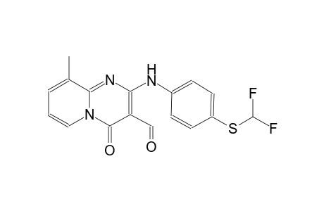 4H-pyrido[1,2-a]pyrimidine-3-carboxaldehyde, 2-[[4-[(difluoromethyl)thio]phenyl]amino]-9-methyl-4-oxo-