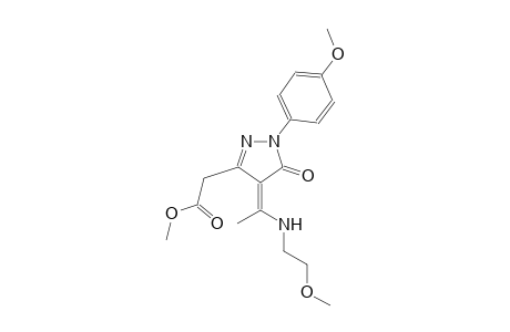 1H-pyrazole-3-acetic acid, 4,5-dihydro-4-[1-[(2-methoxyethyl)amino]ethylidene]-1-(4-methoxyphenyl)-5-oxo-, methyl ester, (4Z)-