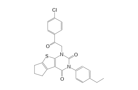 1-[2-(4-chlorophenyl)-2-oxoethyl]-3-(4-ethylphenyl)-1,5,6,7-tetrahydro-2H-cyclopenta[4,5]thieno[2,3-d]pyrimidine-2,4(3H)-dione