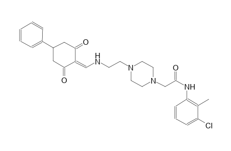 1-piperazineacetamide, N-(3-chloro-2-methylphenyl)-4-[2-[[(2,6-dioxo-4-phenylcyclohexylidene)methyl]amino]ethyl]-