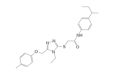 N-(4-sec-butylphenyl)-2-({4-ethyl-5-[(4-methylphenoxy)methyl]-4H-1,2,4-triazol-3-yl}sulfanyl)acetamide