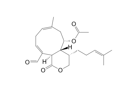 Cyclonona[c]pyran-11-carboxaldehyde, 5-(acetyloxy)-1,3,4,4a,5,6,9,11a-octahydro-7-methyl-4-(4-methyl-3-pentenyl)-1-oxo-, [4S-(4R*,4aS*,5R*,7E,10E,11aS*)]-